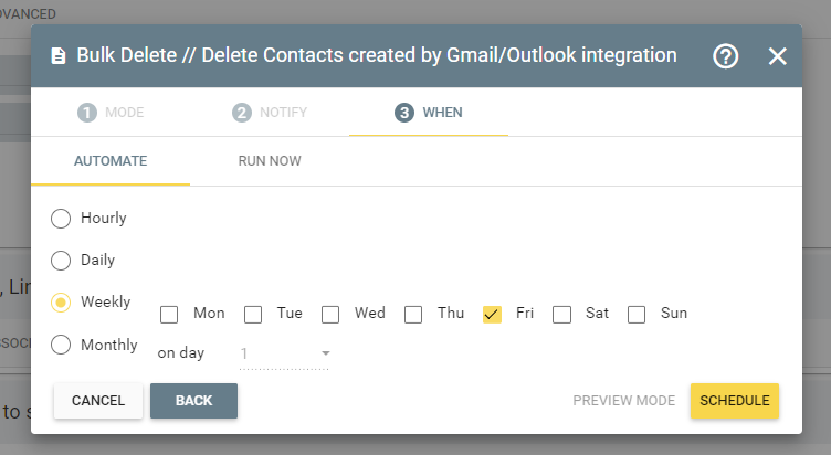 CRM data maintenance automation in Insycle