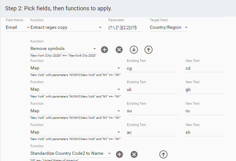 determine contract of a contact based on email domain