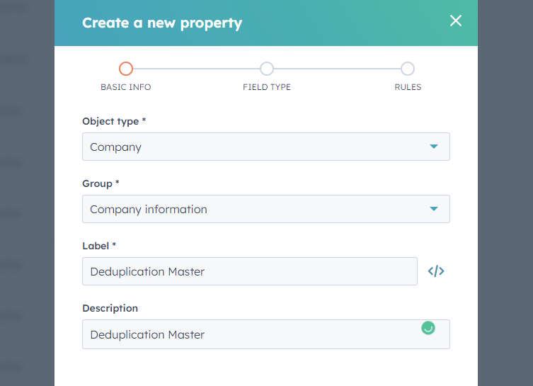 Creating a custom field to tag the master record in HubSpot