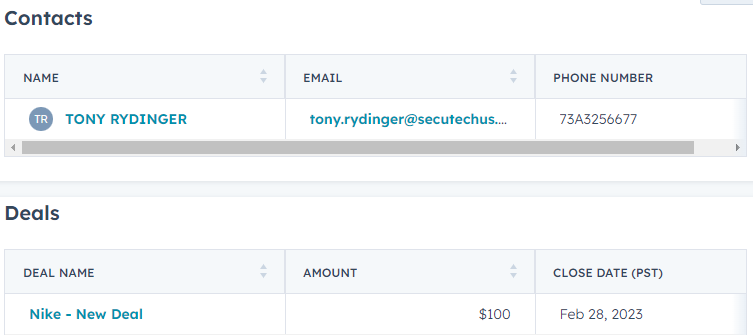 Analyzing associated contacts and deals in HubSpot