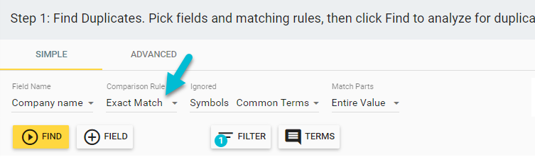 Catch more duplicates using exact match and similar match