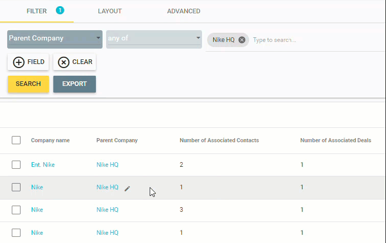 Quickly associate child and parent companies in Insycle’s Grid Edit module  Insycle is a powerful tool for company hierarchy analysis in HubSpot.  Deduplicate Child and Parent Companies In Bulk