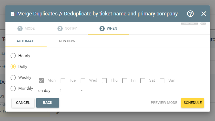 Automate your ticket deduplication templates
