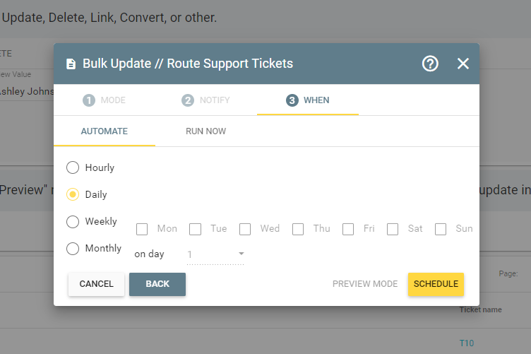 Automating HubSpot ticket routing on a set schedule