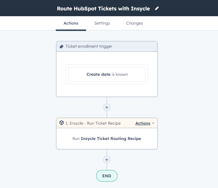 Routing tickets in HubSpot Workflows with Insycle