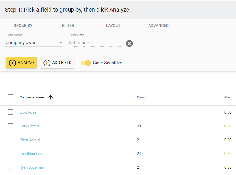 segmenting records to analyze data