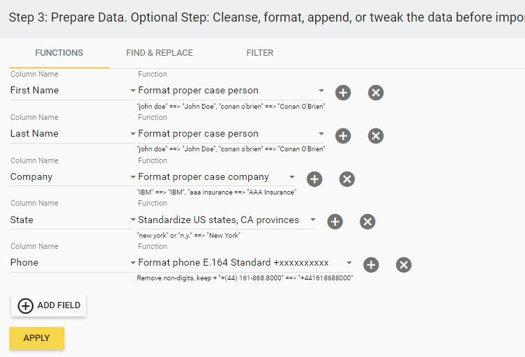 formatting data in your CRM