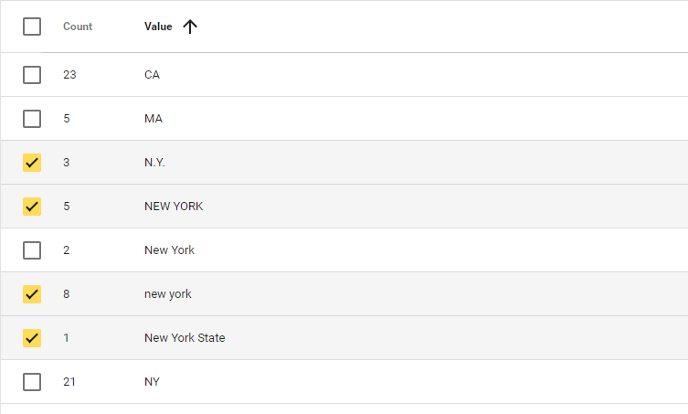 Choosing US state variations to standardize in Insycle