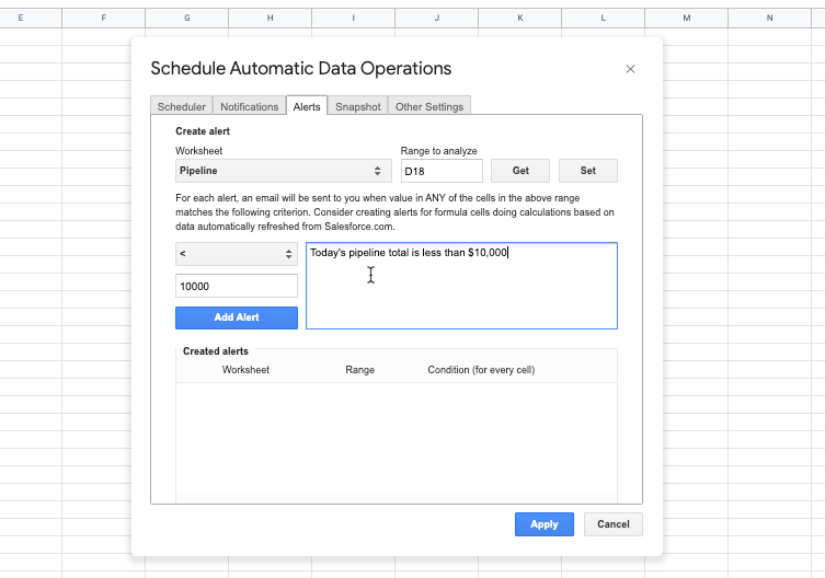 G-Connector google sheets connector app