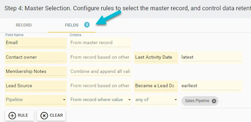 Insycle Deduplication Select Master Record