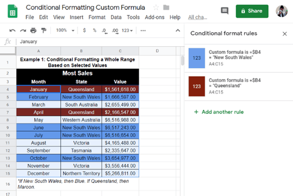 conditional formatting