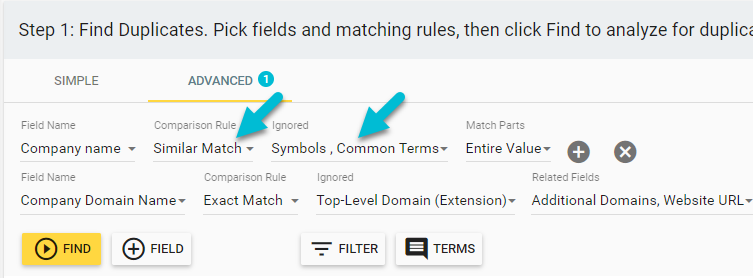 HubSpot companies deduplication template in Insycle